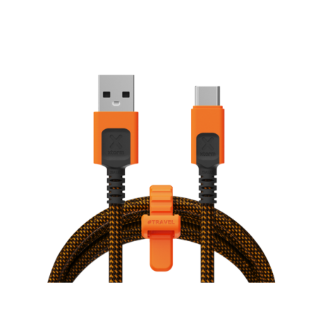 XTORM - CABLE XTREME USB-A A USB-C 1.5M NEGRO/NARANJA XTORM - CXX2003