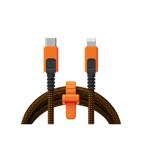 XTORM - CABLE XTREME USB-C A LIGHTNING 1.5M NEGRO/NARANJA XTORM - CXX2002