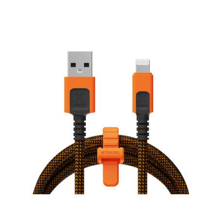 XTORM - CABLE XTREME USB-A A LIGHTNING 1.5M NEGRO/NARANJA XTORM - CXX2001