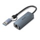 LINDY - Lindy 43415 hub de interfaz USB 3.2 Gen 2 (3.1 Gen 2) Type-C 5000 Mbit/s Gris - 43415
