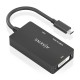 AISENS - AISENS Conversor USB-C A DVI/HDMI/VGA, USB-C/M-DVI/H-HDMI/H-VGA/H, Negro, 15cm - A109-0954