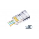 PHASAK - Phasak Conector FastCrimp Cat.6 UTP AWG22 a 24 (10) - PHK 2240 - phk 2240