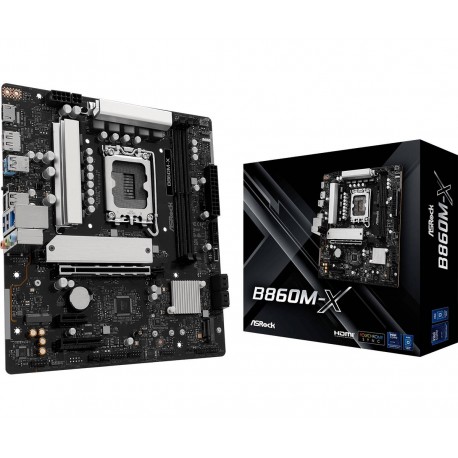 ASROCK - Asrock B860M-X Intel B860 LGA 1851 (Socket V1) micro ATX - 90-MXBRX-A0UAYZ