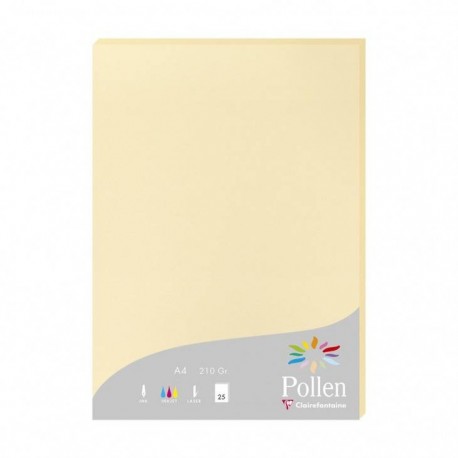 Clairefontaine Pollen papel A4 25 hojas para impresora color crema