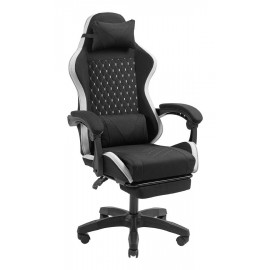 MARS GAMING - Mars Gaming MGC-X Fabric Silla para videojuegos de PC Asiento acolchado Negro, Blanco - MGCXFGRW