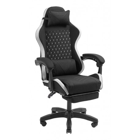 MARS GAMING - Mars Gaming MGC-X Fabric Silla para videojuegos de PC Asiento acolchado Negro, Blanco - MGCXFGRW