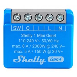 Shelly 1 Mini Gen4 Interruptor inteligente 1P Azul