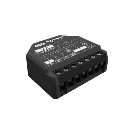 Shelly 2PM Gen3 Interruptor inteligente 2P Negro