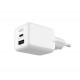 KSIX  BCD20GANACB BLANCO / CARGADOR DE RED ELÉCTRICA USB-A 20W GAN, PPS, POWER DELIVERY
