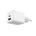 KSIX  BCD20GANACB BLANCO / CARGADOR DE RED ELÉCTRICA USB-A 20W GAN, PPS, POWER DELIVERY