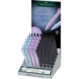 FABER-CASTELL - Faber-Castell 140691 bolígrafo Azul Bolígrafo de punta retráctil con pulsador 40 pieza(s) - 140691