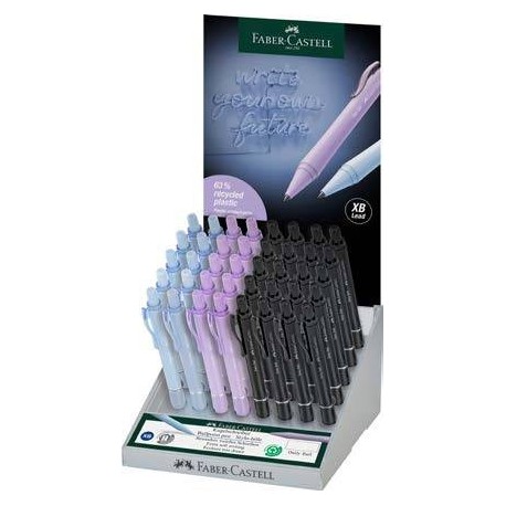 FABER-CASTELL - Faber-Castell 140691 bolígrafo Azul Bolígrafo de punta retráctil con pulsador 40 pieza(s) - 140691