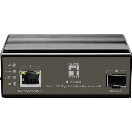 LEVELONE - LevelOne IGC-0102 convertidor de medio 1000 Mbit/s Negro - IGC-0102