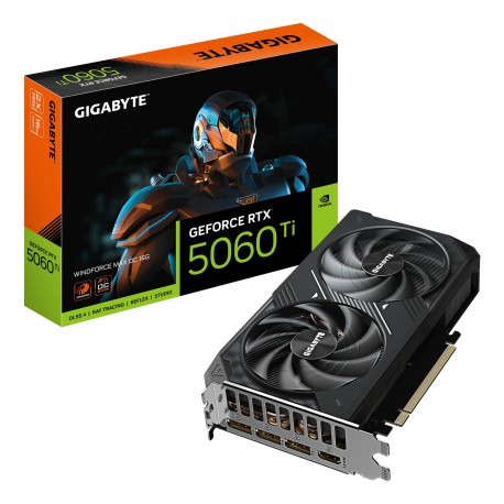 GIGABYTE - GIGABYTE GeForce RTX 5060 Ti WINDFORCE MAX OC 16G Tarjeta Gráfica