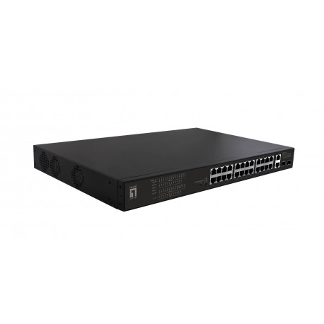 LEVELONE - LevelOne FGP-2831 switch No administrado Fast Ethernet (10/100) Energía sobre Ethernet (PoE) 1U Negro - FGP-2831