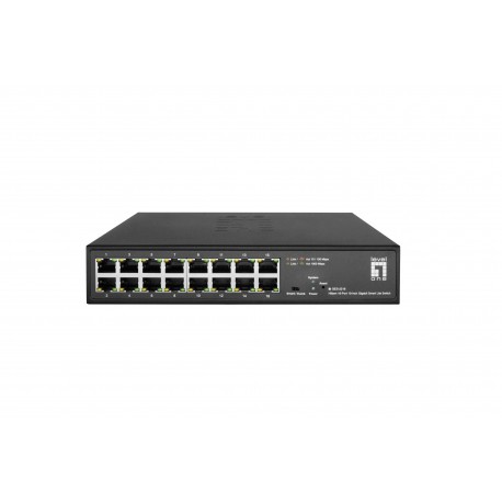 LEVELONE - LevelOne GES-2216 switch Gestionado L2 Gigabit Ethernet (10/100/1000) Negro - GES-2216