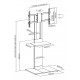 AISENS - AISENS Soporte de Suelo con Bandeja DVD para Monitor/TV 50kg de 37-86, Negro - FT86TSE-399