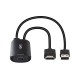 Lindy 43423 adaptador de cable de vídeo 0,2 m USB Tipo C HDMI + USB Type-C Negro