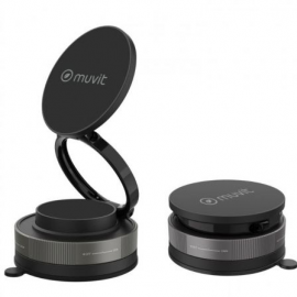 MUVIT - Soporte de Smartphone para Coche Muvit For Change MCCHL0035/ Negro - MCCHL0035