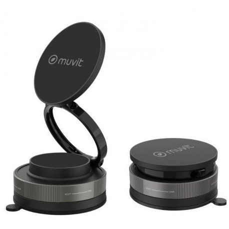 MUVIT - Soporte de Smartphone para Coche Muvit For Change MCCHL0035/ Negro - MCCHL0035