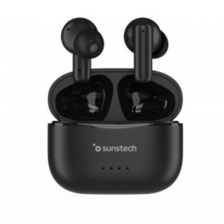 Auriculares Bluetooth Sunstech WAVEPODSBK con estuche de carga/ Autonomía 4.5h/ Negros