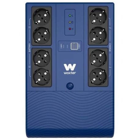 SAI Línea Interactiva Woxter Multibase UPS 800 VA/ 800VA-480W/ 8 Salidas/ Formato Torre