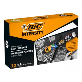 BIC Intensity marcador 12 pieza(s) Punta redonda Blanco