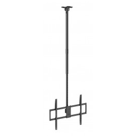 AISENS Soporte de techo pro giratorio, inclinable, extensible y nivelable para monitor/TV 80kg de 50-100, Negro