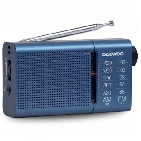 Radio Portátil Daewoo DW1036/ a Pilas/ Azul