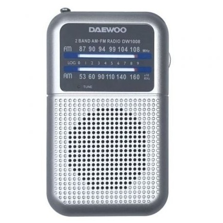Radio Portátil Daewoo DW1008/ Plata