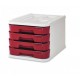 FAIBO 1000M-03 archivador organizador Poliestireno Gris, Rojo