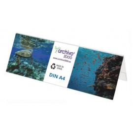 ARCHIVO 2000 PORTANOMBRES DE SOBREMESA FLEXIBLE DIN A4 PET 100% RECICLABLE CRISTAL TRANSPARENTE