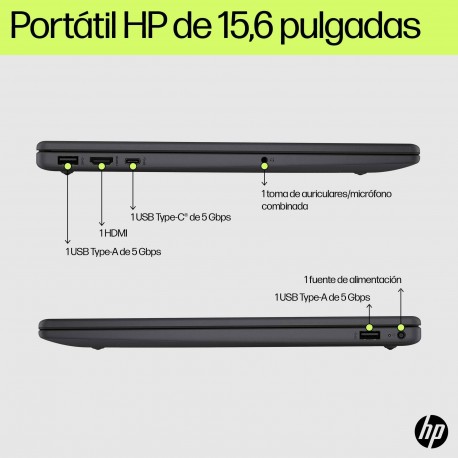 HP - HP Laptop 15-fd0360ns Portátil 512 GB SSD Wi-Fi 6 (802.11ax) Windows 11 Home Azul - BT7R1EA