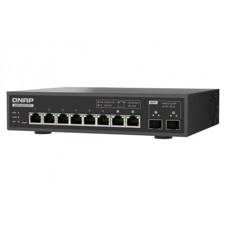 QNAP QSW-L3208-2C6T switch Gestionado 10G Ethernet (100/1000/10000) Escritorio Negro