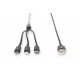 Digitus AK-300160-010-S cable USB 1 m USB A USB C/Micro-USB B/Lightning Negro