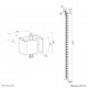 Neomounts ADS06-131WH Organizador vertebral de cables - montaje de abrazadera - universal