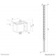 Neomounts ADS06-133WH Organizador vertebral de cables - fijación con tornillos - universal