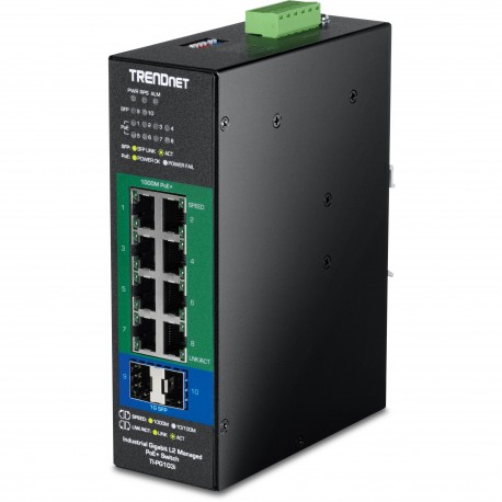 Trendnet TI-PG103I switch Gestionado Gigabit Ethernet (10/100/1000) Energía sobre Ethernet (PoE) Negro