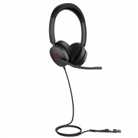 Yealink UH48 Dual Teams USB-C/A Auriculares Alámbrico Diadema Llamadas/Música USB Type-C / USB Type-A Negro