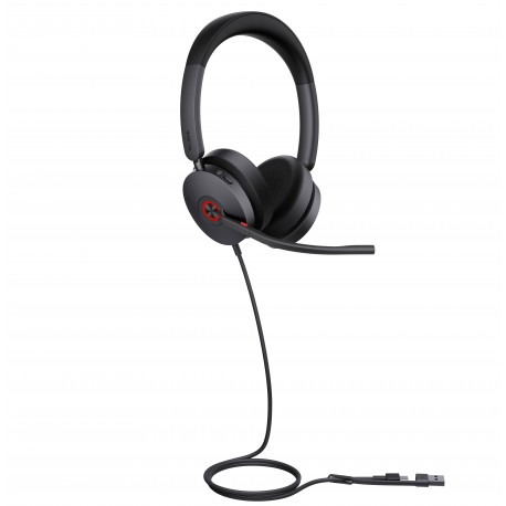 Yealink UH48 Dual Teams USB-C/A Auriculares Alámbrico Diadema Llamadas/Música USB Type-C / USB Type-A Negro