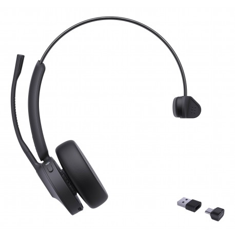 Yealink BH70 Mono Teams Auriculares Inalámbrico Diadema Oficina/Centro de llamadas USB Type-C / USB Type-A Bluetooth Negro