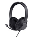 Trust Ayda Max Auriculares Alámbrico Diadema Llamadas/Música USB Type-C / USB Type-A Negro