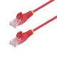 STARTECH.COM - StarTech.com Cable de Red Ethernet CAT6 Delgado sin Enganches Rojo