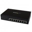 StarTech.com Switch Conmutador Ethernet Industrial no-administrado de 8 Puertos Gigabit - 802.3af at PoE  de Pared IES81000POE