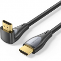 Cable HDMI 2.0 4K Acodado Vention ALQBH/ HDMI Macho - HDMI Macho/ 2m/ Negro