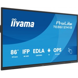 iiyama TE8612MIS-B4AG pantalla de señalización Panel plano interactivo 2,17 m (85.6'')
