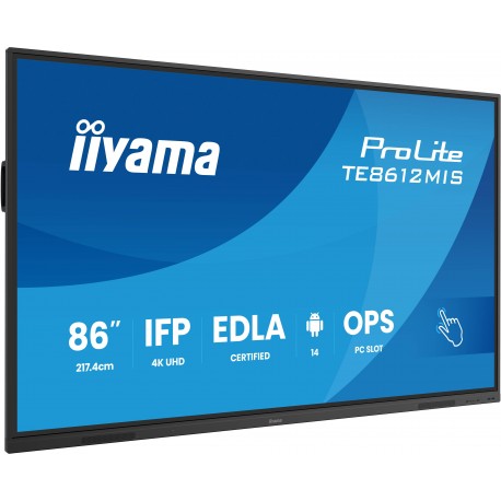 iiyama TE8612MIS-B4AG pantalla de señalización Panel plano interactivo 2,17 m (85.6'')