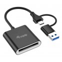 Equip 245461 lector de tarjeta USB 3.2 Gen 2 (3.1 Gen 2) Type-C Negro