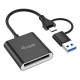 Equip 245461 lector de tarjeta USB 3.2 Gen 2 (3.1 Gen 2) Type-C Negro