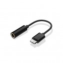 ADAPTADOR COOL TIPO C A JACK DIGITAL NEGRO